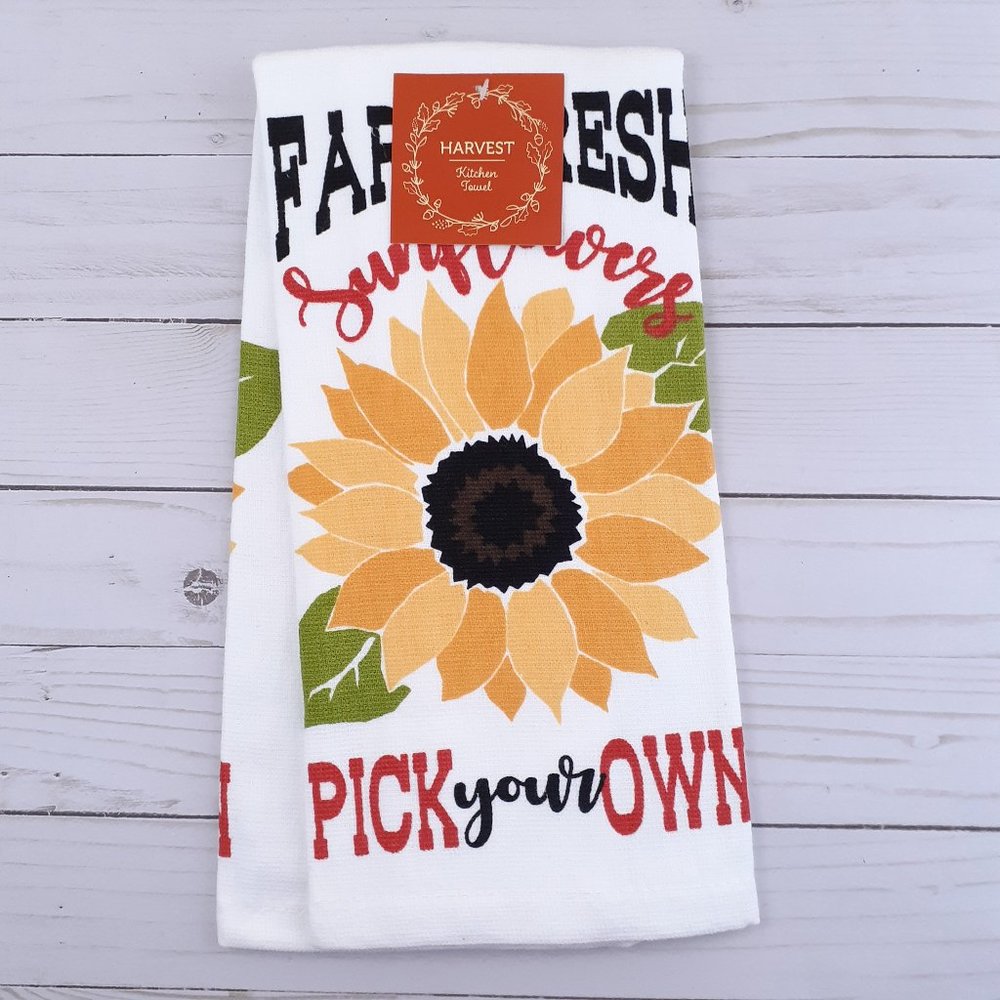Dual Purpose Kitchen Towel Sunflowers Farm Fresh